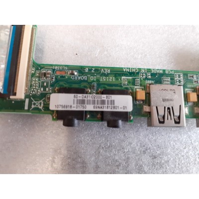 Asus EEE PC 1215T Scheda USB board  - audio LAN tasto accensione pulsante